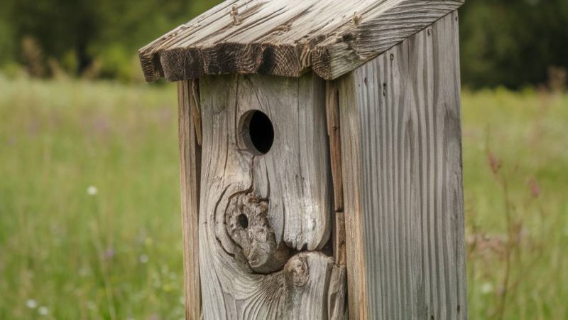 Ideen für selbstgemachte Vogelhäuschen aus Altholz