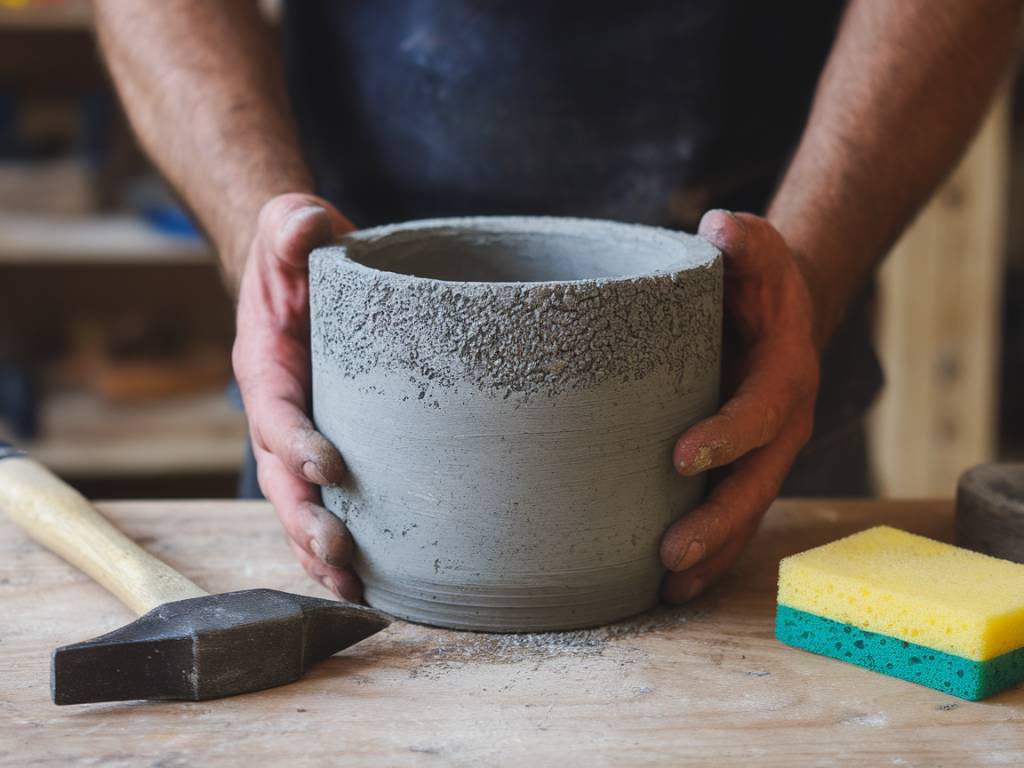 Pflanztöpfe aus Beton selbst herstellen und gestalten