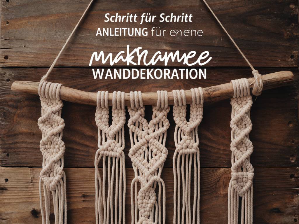 Schritt-für-Schritt-Anleitung für eine Makramee-Wanddekoration