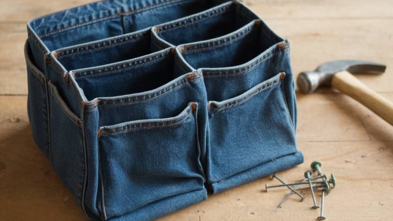 Upcycling: wie man alte Jeans in praktische Organizer verwandelt