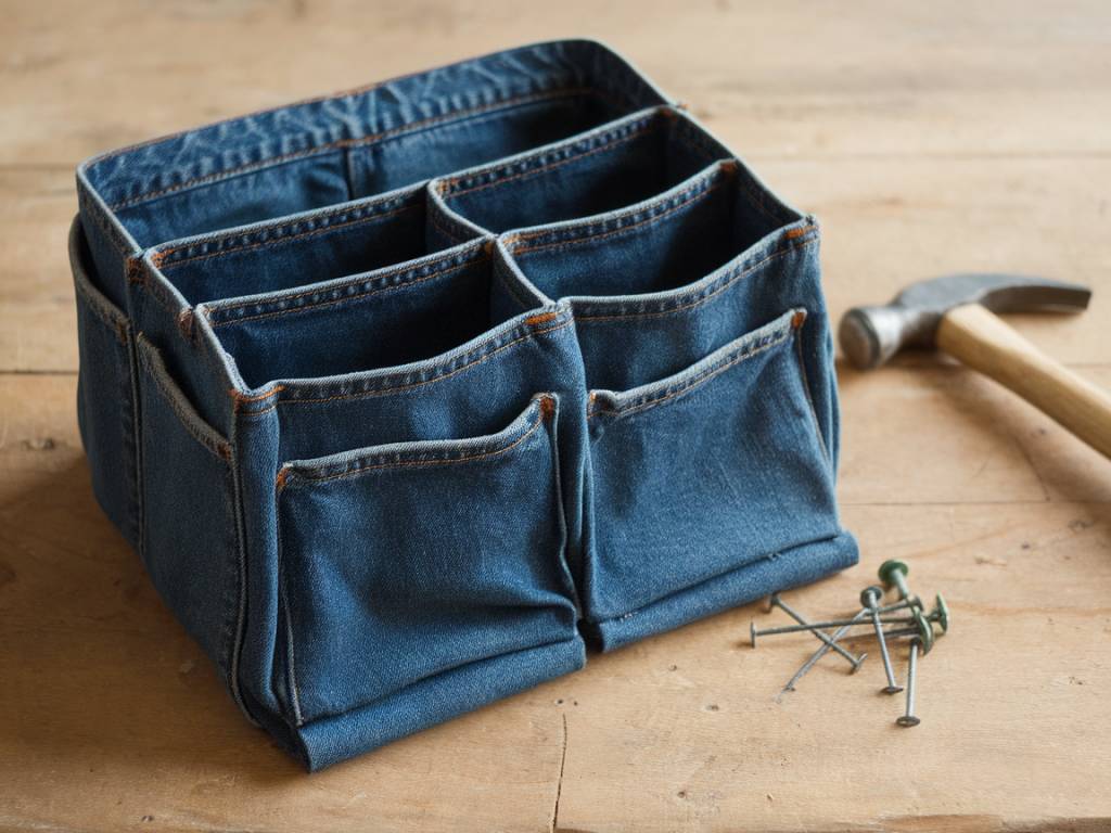 Upcycling: wie man alte Jeans in praktische Organizer verwandelt